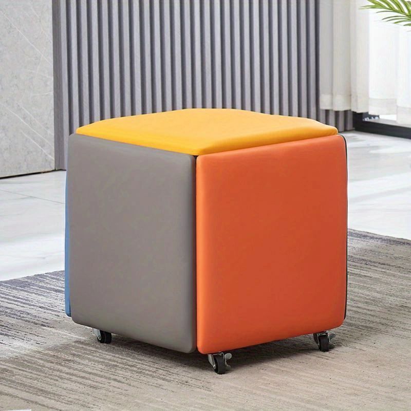 Rakuten - 5in1 カラフル スツール 5 分割可能 分解式 組合せ椅子 セパレート 北欧 ストレージ シューズ 多機能 小型 折りたたみ 分離 省スペース 収納おしゃれ 腰掛け 収納スツール 多用途