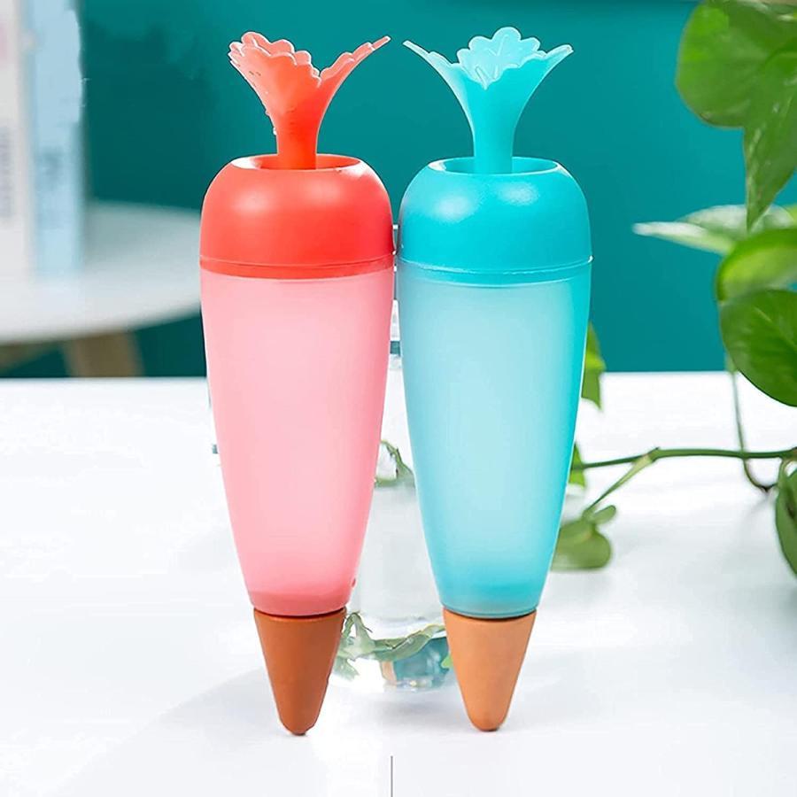 CHAS-CHUNK-Aショップの自動給水器 植物 給水やり当番 給水キャップ じょうろ にんじん モデリング自動灌水装置 屋内観葉植物用散水ツール ガーデニング 野菜 果実 留守 出張 旅行用 (｜アングル3