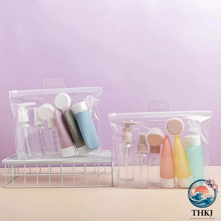 ミニ漏斗付き 容器 11 点セット トラベルボトル 化粧水 乳液 クリーム 詰め替えボ...