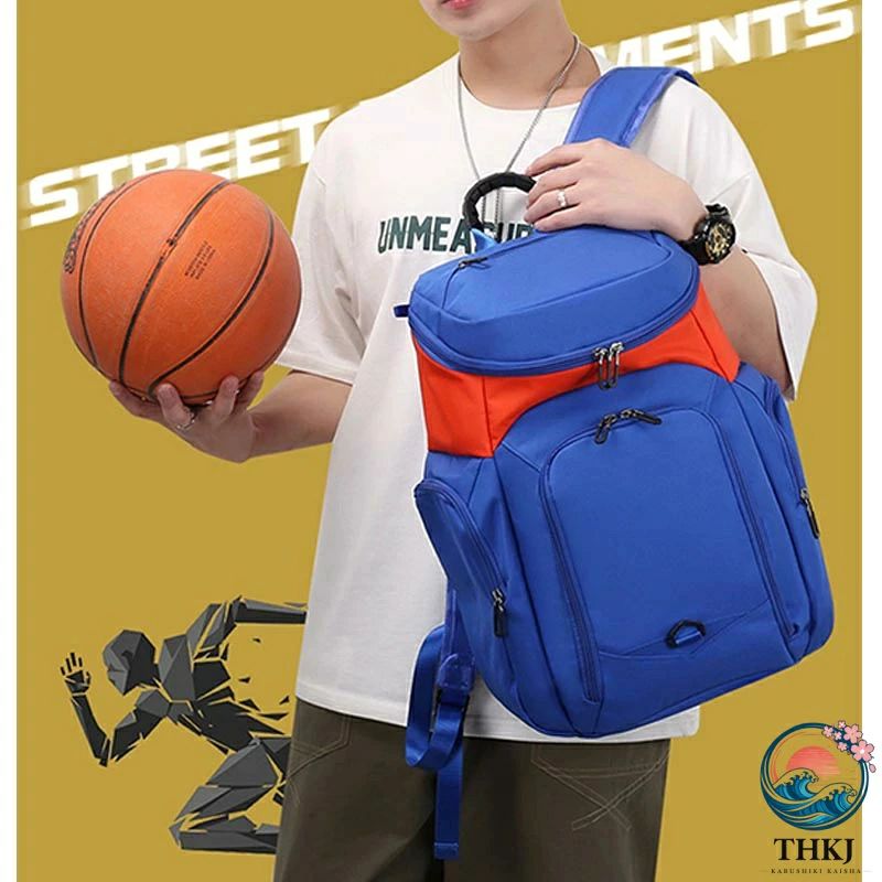 CHAS-CHUNK-Aショップのバスケ リュック 子供 バスケットリュック ボール収納 大容量 サッカーリュック スポーツバッグ バレーボール シューズ収納 リュックサック バックサッカー バックパック 独立スペース ジムバック 多機能 撥水加工 耐摩耗性 軽量 大 27.5cm 以内 シューズ 収納｜アングル3