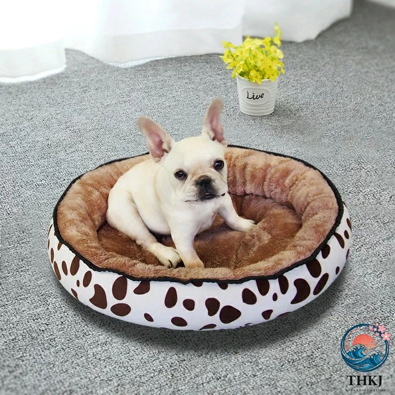 ペットベッド楕円形 猫 犬 洗える両面使用可能 ドームハウス クッション ペットハ...