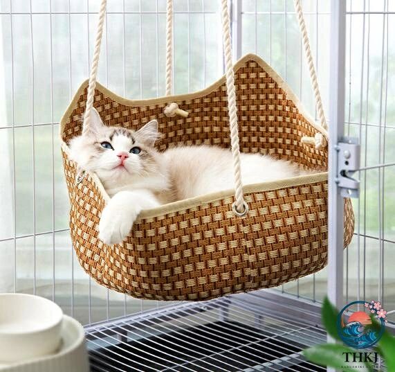 猫 ハンモック 夏 ケージ用 ひんやり 猫ベット ペットベット ペット グッズ ハンモ...