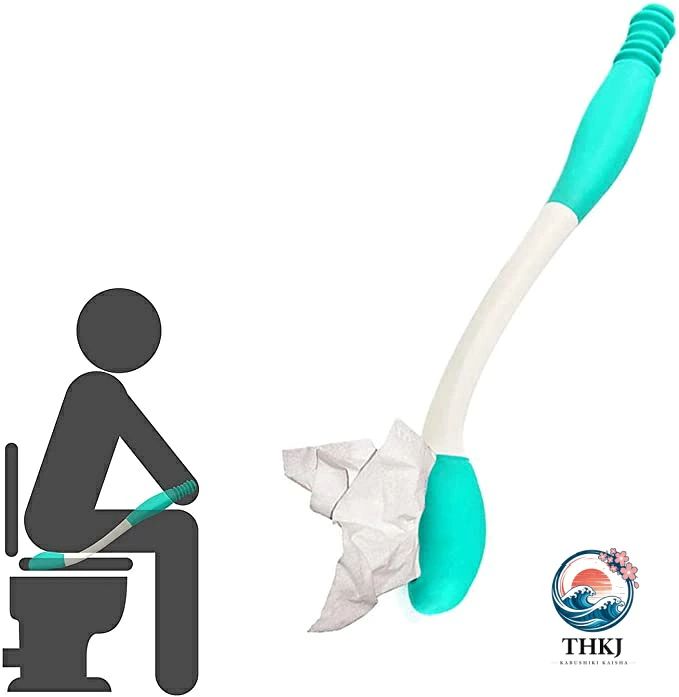排泄後、自分でお尻を拭きとる補助器です。腕や背中などに痛みがあり、拭くのが困難な方に役立ちます。 【サイズ】40cm 【素材】プラスチック ゴム 【使用方法】1.トイレットペーパーを1メートル程度取り出し、適当に畳みます。2.トイレットペーパーをヘッド部に押し込み、一周巻つけてもう一度、押し込みます。3.ボタンを押して、使用済みトイレットペーパーを便器に落とし入れ、流します。 【注意】ペットやお子様へのご使用はできません。他の方との共用はご遠慮ください。