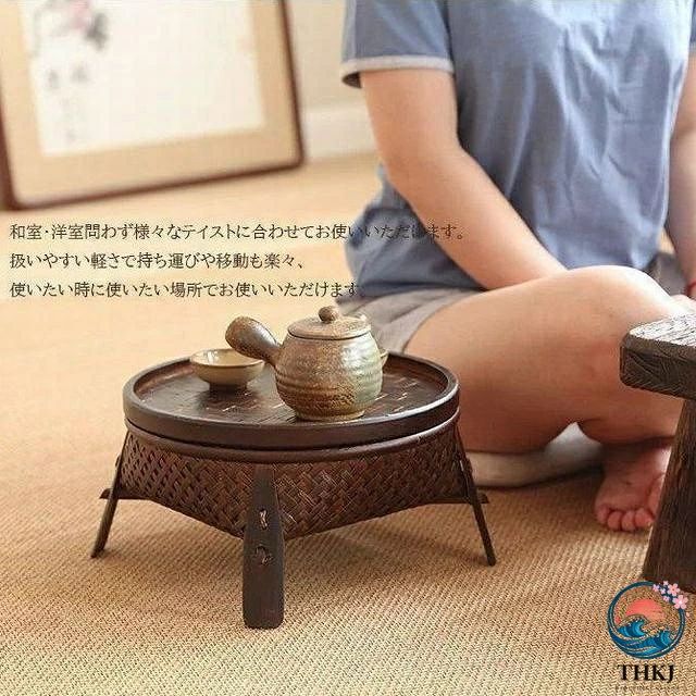 サイズ：掲載写真をご参照ください。図の通り茶道収納 茶器かご 茶碗ざる 竹製品 卓上収納 茶道茶器　収納 竹編み テーブル コンパクト　伝統都匠 職人 手作り 手作業 上品　オシャレ 洋室和室 ラタン製 ラタンインテリア 和風