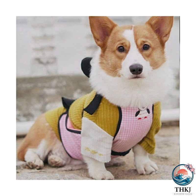 CHAS-CHUNK-Aショップの犬 泥よけ エプロン 泥はね防止 レインコート チェック柄 サイズ調整可能 ペット ドッグウェア 男の子 女の子 小型犬 中型犬 雨 雪 泥｜アングル2