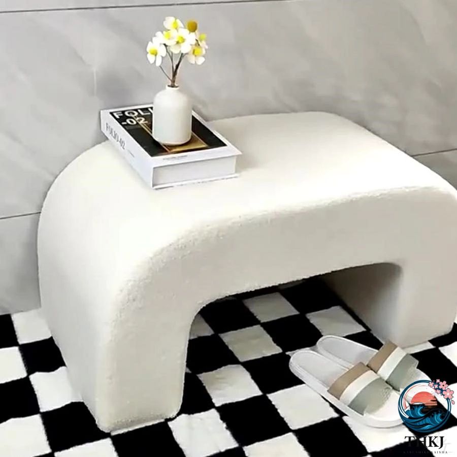 ベンチ もこもこベンチ オットマン 足置き チェア スツール もこもこ ふわふわ 玄...