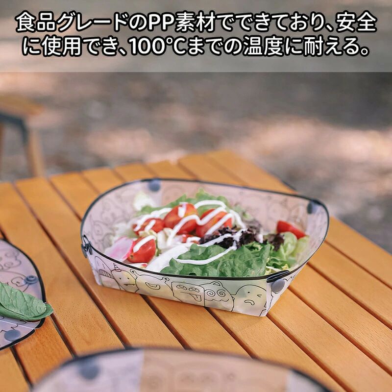 【ポイント 10 倍】かわいい漫画の食品グレードの食器 キャンプボウル 屋外用透明...