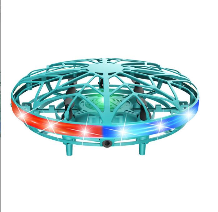 フライングボール UFOおもちゃ LEDライト付き 自動回避障害機能 ジェスチャー制御 室内向け 球状飛行ジャイロ 360°回転 ライト付き 子