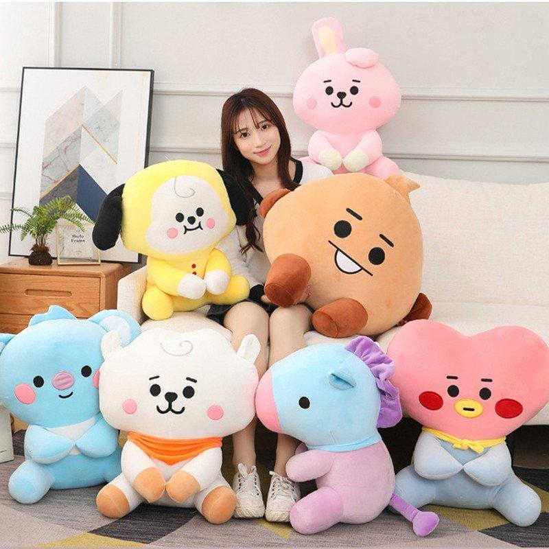 BT21 상품 봉제인형 BTS 큰 푹신푹신 연예인 한류 귀여운 모에 상품 응원 상품 생일 선물 선물 25cm