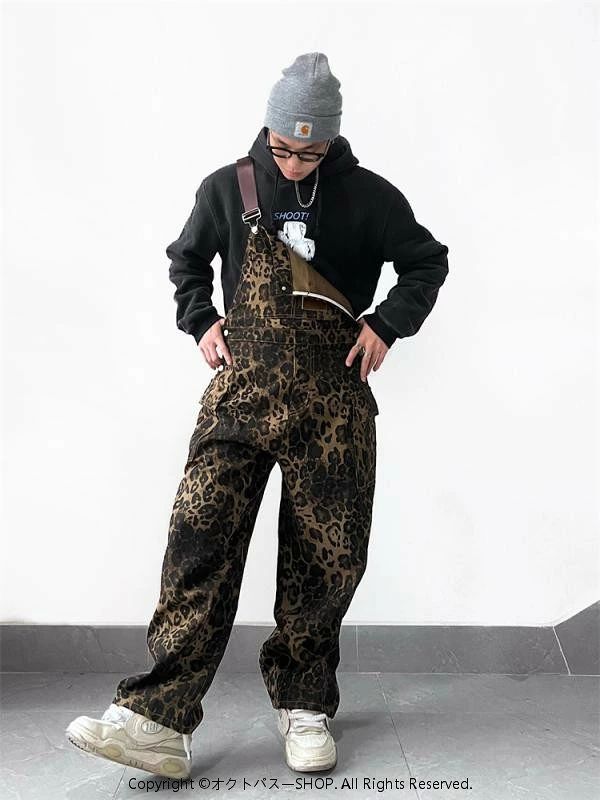 つなぎ オーバーオール メンズ アメリカン レトロ ストリート 多ポケット ヒョウ柄 サロペット 作業服 カジュアル ゆったり ストレート デニム生地 大きいサイズ おしゃれ 普段着つなぎ オーバーオール メンズ アメリカン レトロ ストリート 多ポケット ヒョウ柄 サロペット 作業服 カジュアル ゆったり ストレート デニム生地 大きいサイズ おしゃれ 普段着
