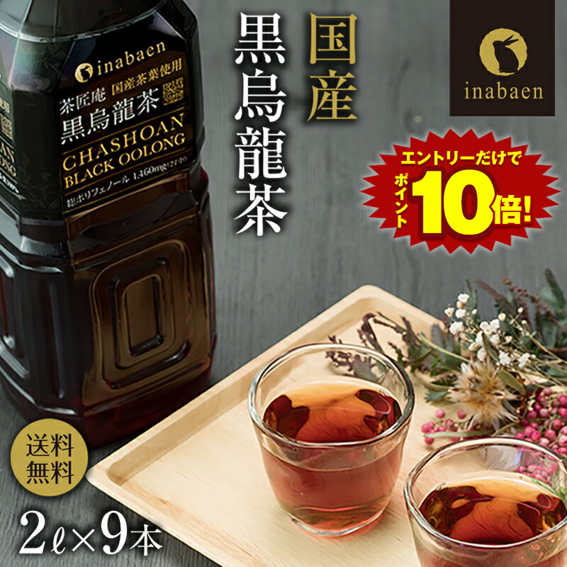 Z【エントリーでP10倍!】【クーポンで300円OFF!2,780円→2,480円!】 黒烏龍茶 茶匠庵 プレミアム国産黒烏龍茶 ペットボトル 2リットル 9本 送料無料 国産茶葉100% お茶 高ポリフェノール 2L 2000ml 業務用 お得用 黒ウーロン茶 ポイント消化 セール ブラックフライデー