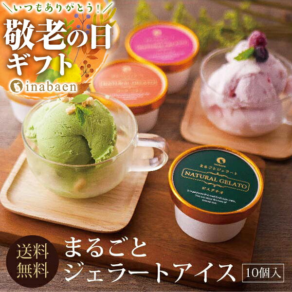敬老の日 敬老 秋ギフト 2026 ギフト プレゼント 送料無料 手土産 お礼 お菓子 御菓子 スイーツ 食べ物 フルーツ アイス まるごとプレミアムジェラートアイス Aセット 10個入り 送料無料 内祝い