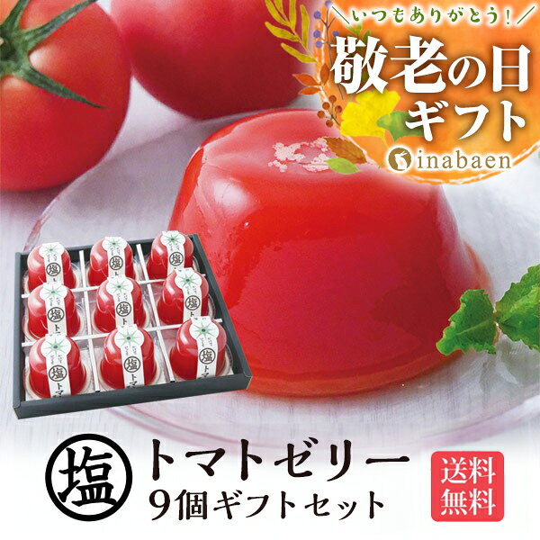 敬老の日 敬老 秋ギフト 2026 ギフト プレゼント 送料無料 手土産 誕生日プレゼント お菓子 御菓子 塩トマトゼリー 9個ギフトセット かけてびっくり塩トマトゼリー とまと 贈り物 お祝い プチギフト お土産 茶匠庵