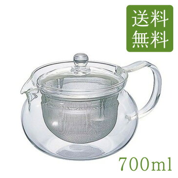 【エントリーでP10倍】送料無料＜ ガラス急須 700ml ＞茶茶急須 丸 CHJMN-70T（ティー ポット おしゃれ お茶 きゅうす 茶器 お茶 hario ふた 日本製 ハリオ急須 国産 かわいい お茶ポット ティポット 茶匠庵）