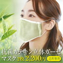 抗菌立体マスク 2枚セット カテキン 銀イオン Ag メール便送料無料 オーガニックコットンガーゼ 綿100% 今治製 洗濯可能 日本製 布マスク 大人 洗える...