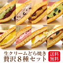 バレンタイン チョコ バレンタインデー ホワイトデー 送料無料 スイーツ お菓子 贈り物 2024 パティスリー茶匠庵 生クリームどら焼き8種セット 冷凍便 どら焼き どらやき スイーツセット 和菓子 冷凍食品 ポイント消化 お返し