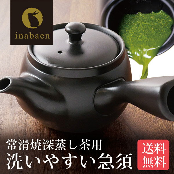 急須 常滑焼 送料無料 深蒸し茶 急須 茶が楽 chagara 380cc IB ティーポット 便利 使いやすい 洗いやすい 茶がら捨て…