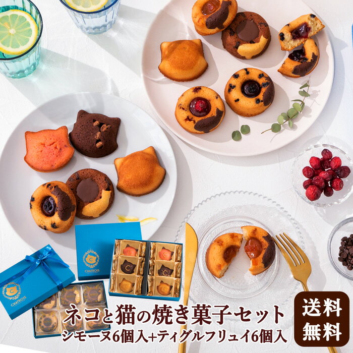 夏ギフト お中元 スイーツ ネコと猫の焼き菓子セット ティグルフリュイ シモーヌセット フィナンシェ 洋菓子 お中元洋菓子 焼き菓子 焼菓子 お菓子 かわいいお菓子 高級菓子 ご褒美スイーツ 可愛い 誕生日プレゼント ミニ ギフト 個包装 アソート ねこのサムネイル