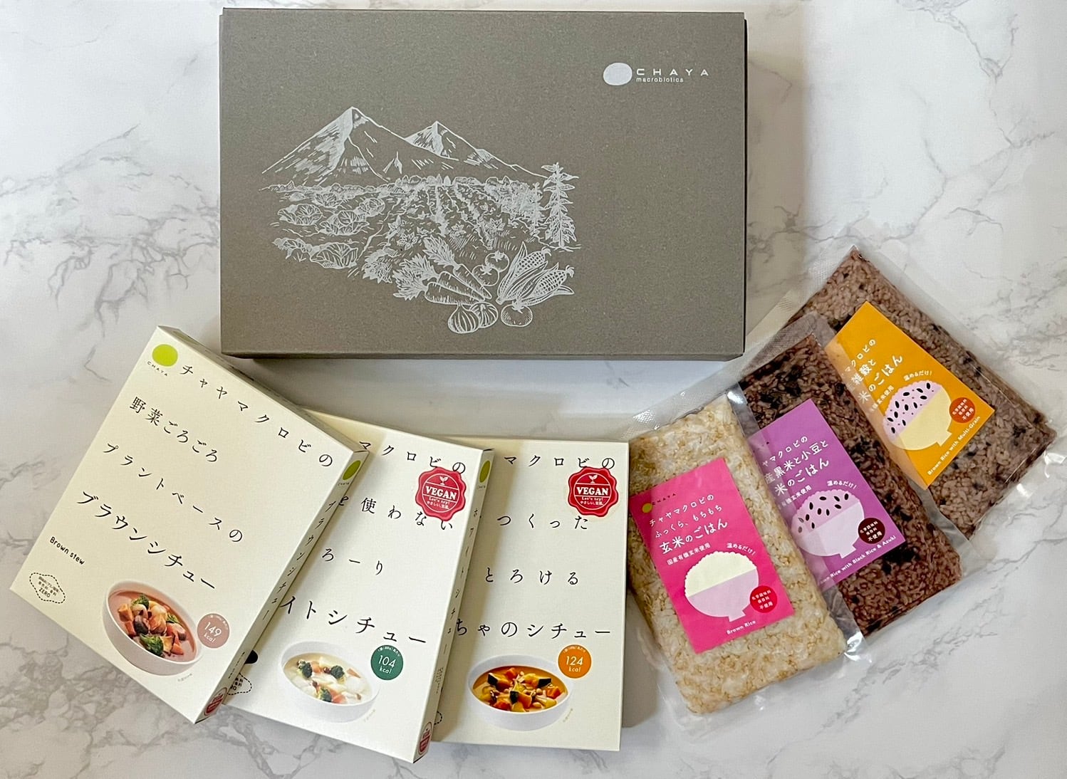 チャヤマクロビ CHAYAマクロビシチュー＆ご飯セットギフト（ホワイトシチュX1個、かぼちゃのシチュX1個..