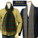 【全商品10%OFFクーポン】POLO by Ralph Lauren 【イタリア製】タータンチェック柄マフラ-6F0361ポロ ラルフローレン送料無料【リバーシブル】メンズ、レディース用