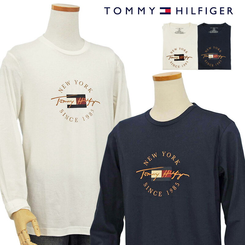 Tommy HilfigerトミーヒルフィガーMen’s長袖プリントTシャツギフト プレゼント 送料無料XL,XXLL、3L大きいサイズ