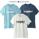 Tommy HilfigerトミーヒルフィガーMen’sロゴプリント 半袖Tシャツ 09t3954 父の日ギフト プレゼントXL,大きいサイズ,