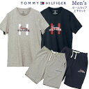 Tommy HilfigerトミーヒルフィガーMen’s半袖Tシャツ,ハーフパンツ上下【トミーヒルフィガー】# 09t4161-4153 父の日ギフト プレゼントナイトウエア・ルームウエアー、パジャマセット、XL,XXLL、3L大きいサイズ送料無料L