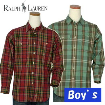 POLO by Ralph Lauren Boy'sフランネル長袖チェック シャツ【ラルフローレン ボーイズ】