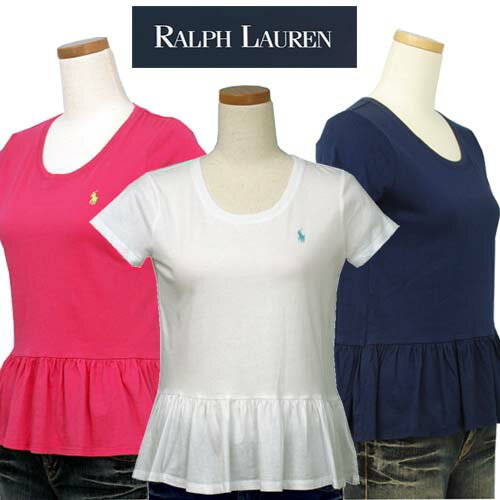 POLO by Ralph Lauren Girl'sラルフローレンフリル付、半袖Tシャツ ギフト プレゼント