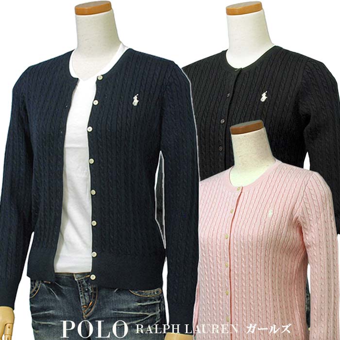 POLO by Ralph Lauren Girl’sコットン ケーブル カーディガン【2019-Spring/NewColor】ラルフローレン カーディガン送料無料 ギフト プレゼント