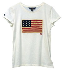 USフラッグキャップスリーブTシャツ