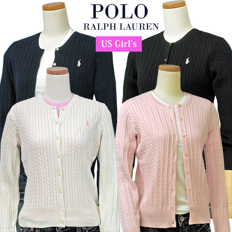 POLO by Ralph Lauren Girl's ԃRbg P[u J[fBKt[ J[fBK  Mtg v[g