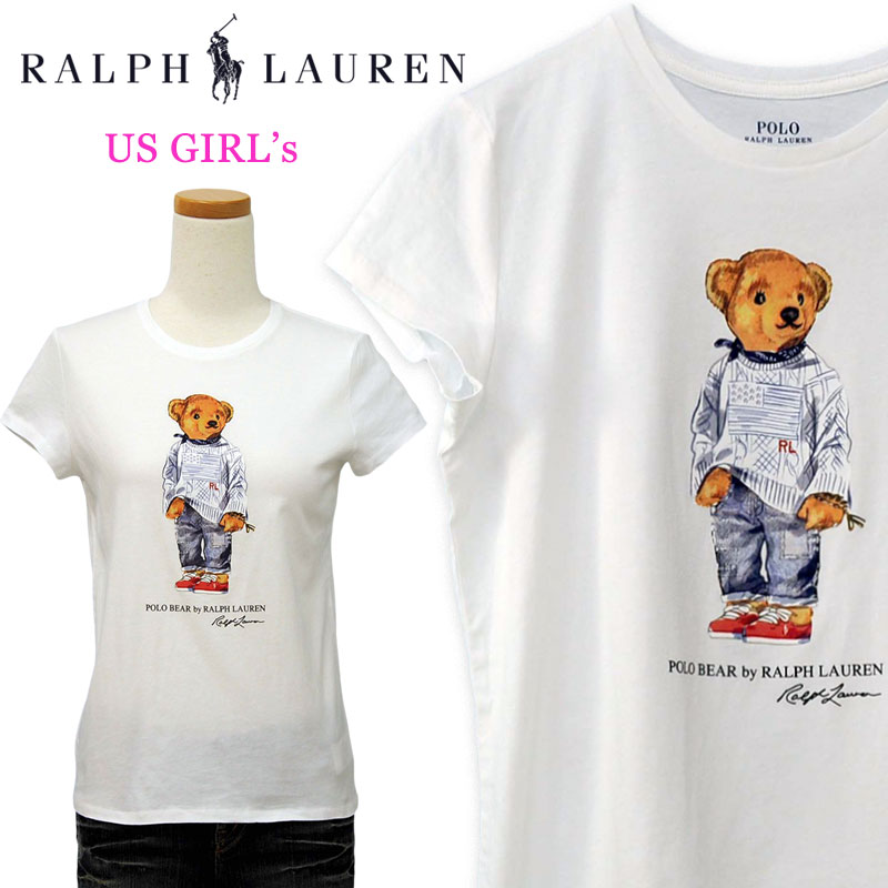 POLO by Ralph Lauren Girl'sポロベアー キャップスリーブ 半袖Tシャツラルフローレン ガールズ送料無料