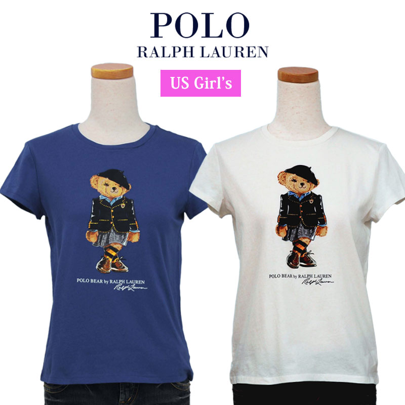 POLO by Ralph Lauren Girl'sポロベアー キャップスリーブ 半袖Tシャツラルフローレン ガールズ送料無料のサムネイル