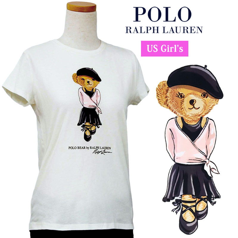 POLO by Ralph Lauren Girl'sポロベアー キャップスリーブ 半袖Tシャツラルフローレン ガールズ送料無料