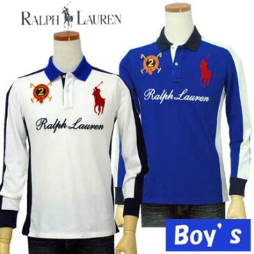 POLO by Ralph Lauren Boy'sビッグポニー長袖鹿の子ポロシャツクリアランス、送料無料【ポロ ラルフローレン】