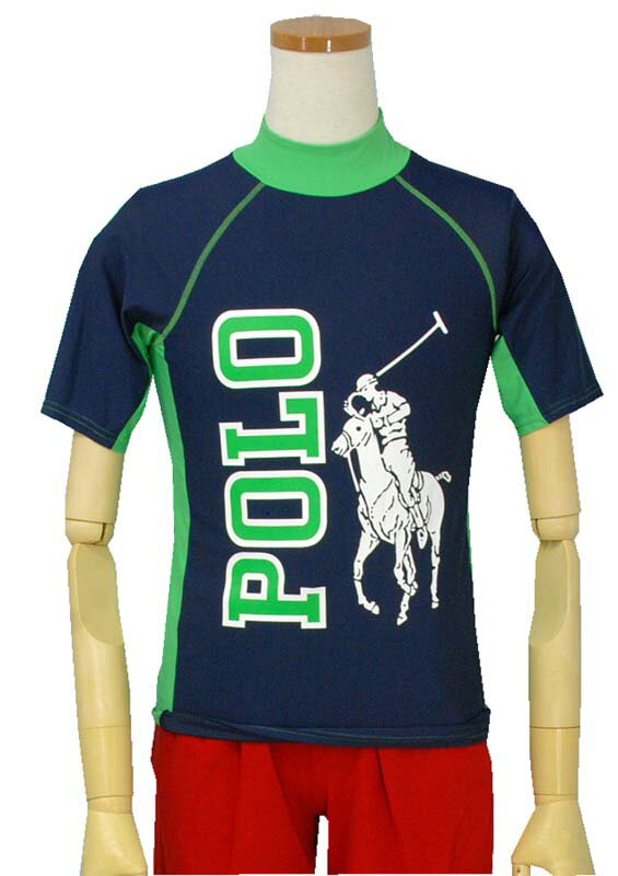 プライス ダウン 送料無料POLO by Ralph Lauren Boy's半袖ラッシュガード、ビッグポニーPOLOロゴプリント【ラルフローレン ボーイズ】