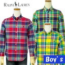 POLO by Ralph Lauren Boy'sラルフローレンマドラスチェック長袖シャツ