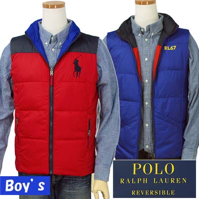 POLO by Ralph Lauren Boy'sビッグポニーリバーシブル 中綿ベスト【ラルフローレン ボーイズ】 【送料無料】