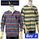 POLO by Ralph Lauren Boy'sラルフローレンビッグポニーボーダー長袖クレリックシャツクリアランス、送料無料