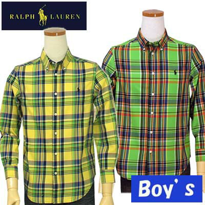 POLO by Ralph Lauren Boy'sラルフローレン長袖マドラスチェックシャツ