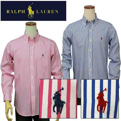 【全商品10%OFFクーポン】POLO by Ralph Lauren Men’s長袖ストライプシャツ【2015-Spring/NewModel】XL,大きいサイズ【ラルフローレン】【送料無料】