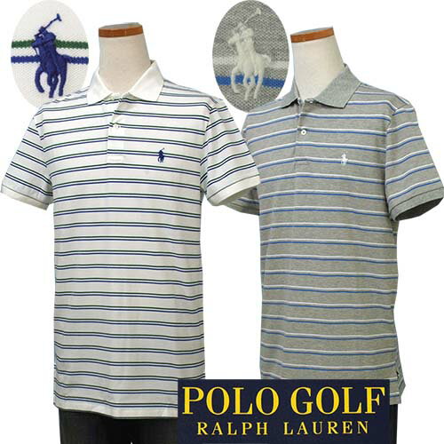 POLO Golf Ralph Laurenボーダー半袖鹿の子ポロシャツ【2018-Spring/NewColor】【ラルフローレン】XL,大きいサイズ【送料無料】ギフト