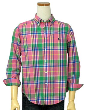 POLO by Ralph Lauren Boy'sラルフローレン長袖マドラスチェック シャツ【クリアランス、見切り処分品】【ラルフローレン ボーイズ】