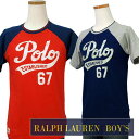 POLO by Ralph Lauren Boy's ビンテージプリント半袖ベースボールTシャツ