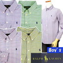 POLO by Ralph Lauren Boy'sマルチチェック長袖シャツボタンダウンシャツ送料無料 父の日ギフト プレゼント