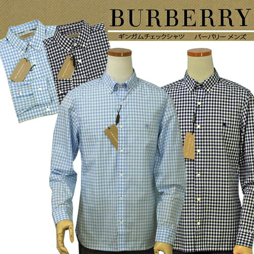 【全商品10%OFFクーポン】BURBERRYバーバリーMen’s長袖ギンガムチェックシャツ【2018-NewModel】BURBERRY PRORSUM英国 直輸入商品バーバリー ボタンダウンシャツ