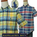 POLO by Ralph Laurenラルフローレン Boy 039 s半袖マドラスチェックシャツ【2017-Summer/NewColor】 送料無料ポロ ラルフローレン ボーイズ