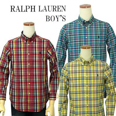 POLO by Ralph Lauren Boy'sラルフローレンマドラスチェック長袖シャツ【ラルフローレン ボーイズ】