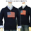 POLO by Ralph Lauren Boy'sUSAフラッグ コットンハーフジップセーター